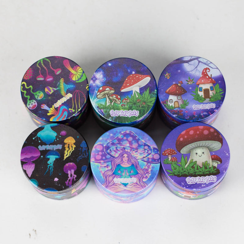 O 1.5" Metal Grinder 4 Layers with Fairytale Design Box of 12