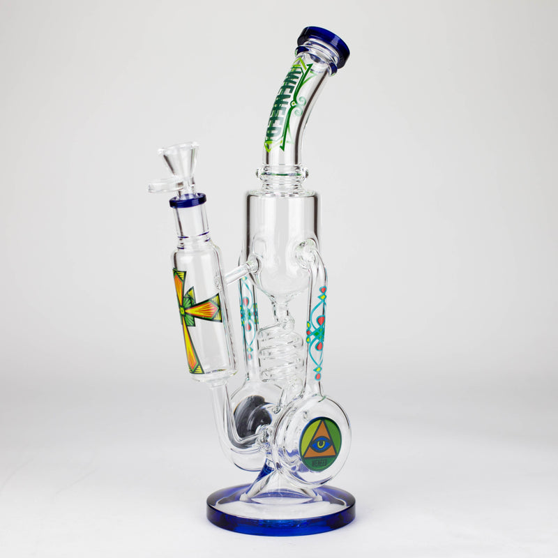 O WENEED | 14" Spiral Recycler Glass bong