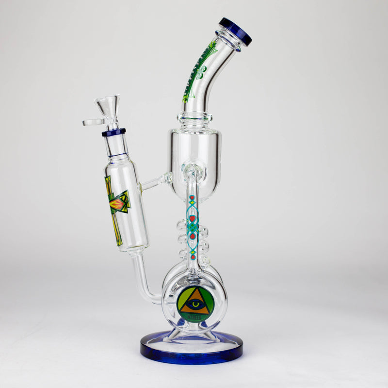 O WENEED | 14" Spiral Recycler Glass bong