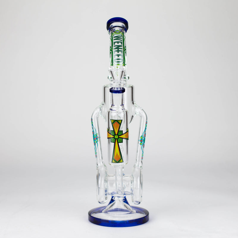 O WENEED | 14" Spiral Recycler Glass bong