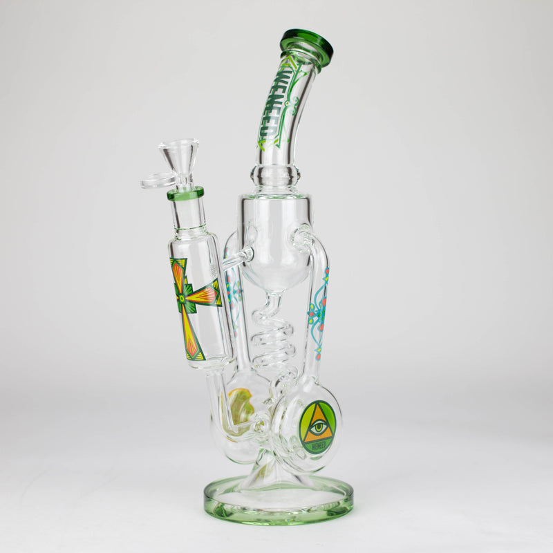 O WENEED | 14" Spiral Recycler Glass bong