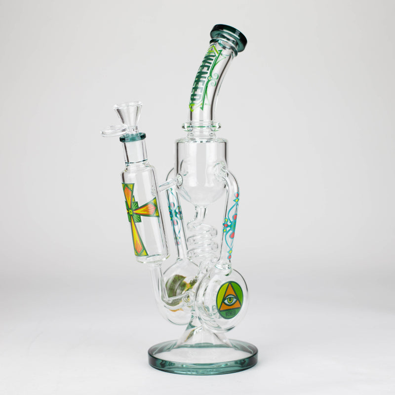 O WENEED | 14" Spiral Recycler Glass bong