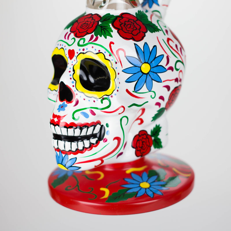 O 10" Sugar Skull-Themed glass bong [SK Series]