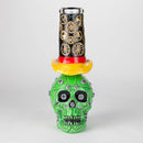 9" Wizard-Themed Sugar Skull Glass Bong [SK05] Glass Bong BB Canada