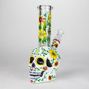 9" Sugar Skull-Themed glass bong [SK Series] Glass Bong BB Canada White
