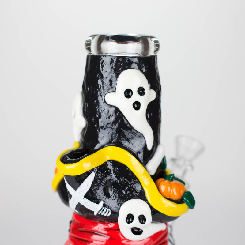 O 9" Pirate-Themed Sugar Skull Glass Bong [SK20]