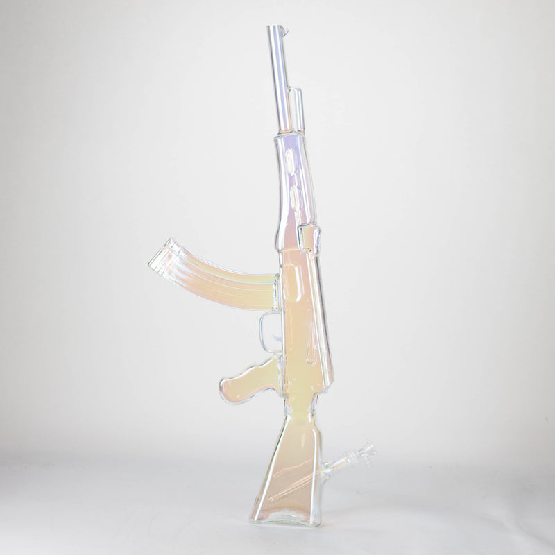 O 27" Electroplated AK-47 Design Glass Bong with Display Stand [GU001]