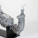 24" Electroplated Machine gun Design Glass Bong with Display Stand [GU002] Glass Bong BB Canada