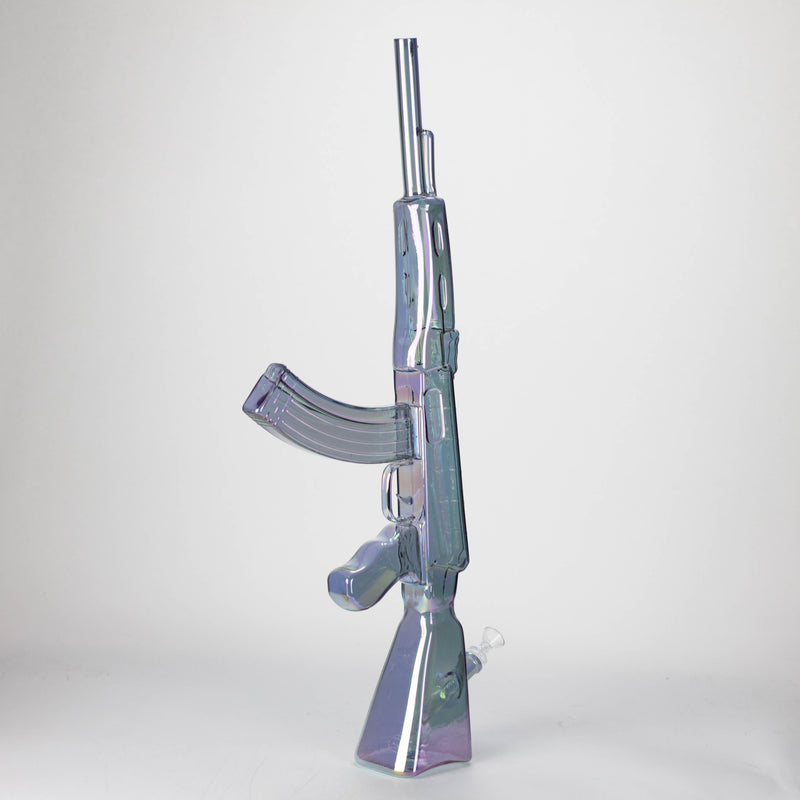 O 27" Electroplated AK-47 Design Glass Bong with Display Stand [GU001]