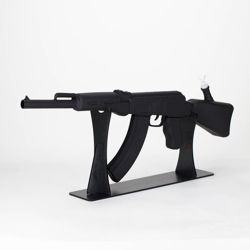 O 27" Painted AK-47 Design Glass Bong with Display Stand [GU005]