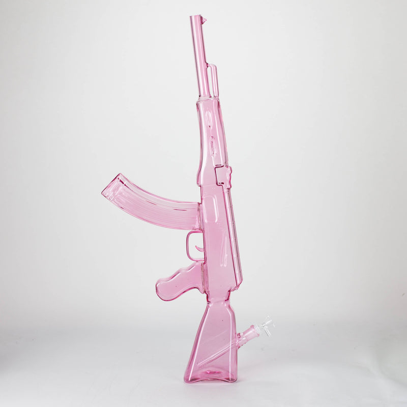 O 27" Painted AK-47 Design Glass Bong with Display Stand [GU005]