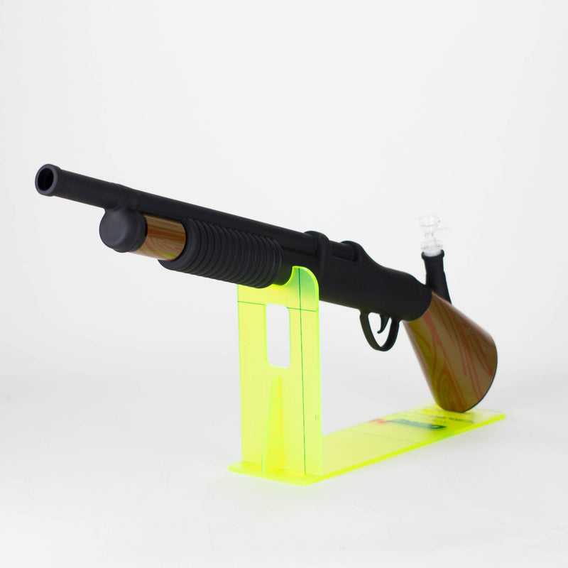 O 27" Painted Shotgun Design Glass Bong with Display Stand [GU006]