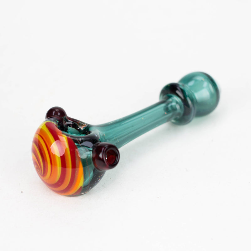 Shine Heady Glass Crushed Opal Space fumed handpipe with spiral bowl