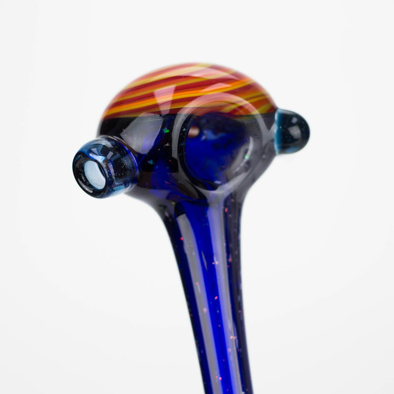 Shine Heady Glass Crushed Opal Space fumed handpipe with spiral bowl