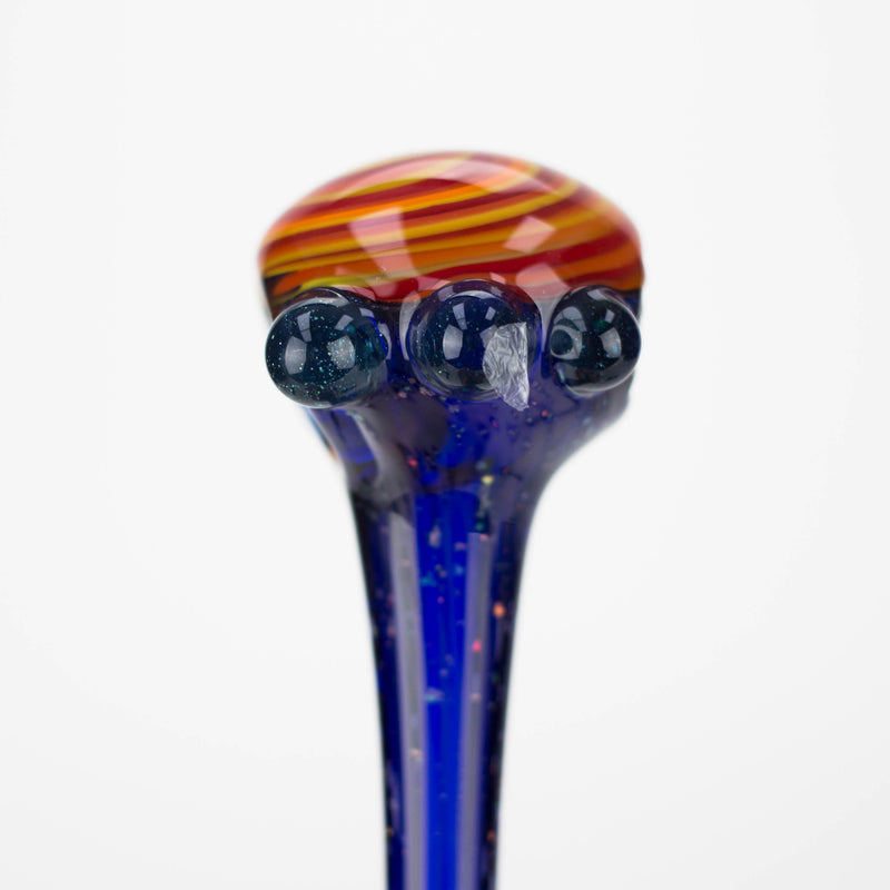 Shine Heady Glass Crushed Opal Space fumed handpipe with spiral bowl