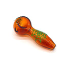 Spider Glow In The Dark Glass Smoking Spoon Hand Pipe Glass Pipe NIBO Distribution AMBER