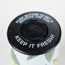 Air tight Stash Jars with Green Leaf Designs Box of 6 Jar 777 Smoke