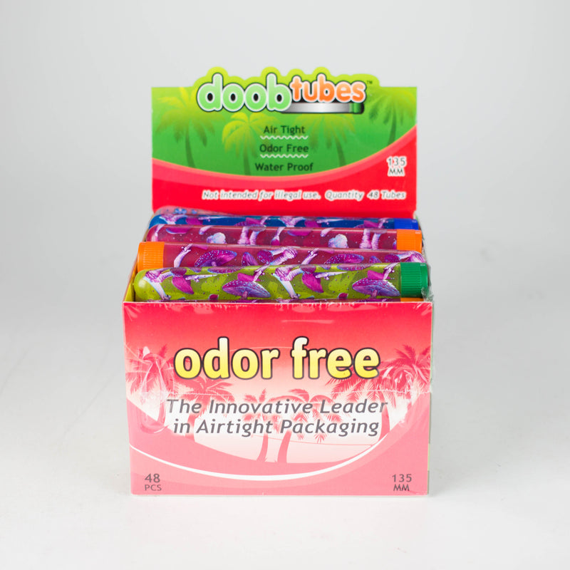 O Odor Free Blunt Storage Tubes with Mushroom Design Box of 48