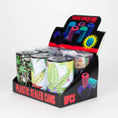 Air tight Stash Jars with Green Leaf Designs Box of 6 Jar 777 Smoke