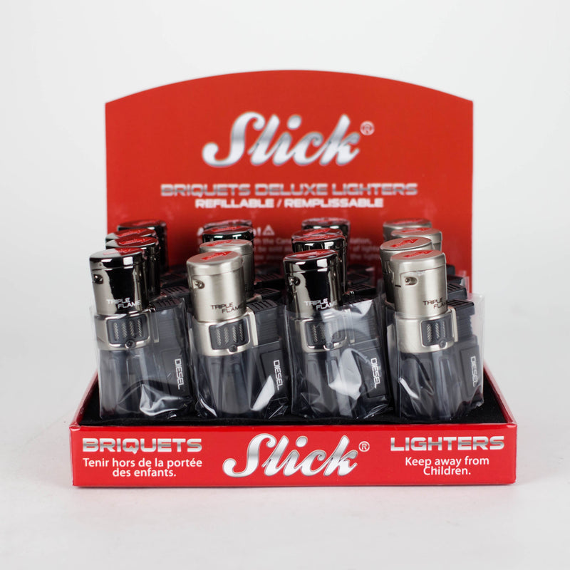 O Slick® | Deluxe TRIPLE Torch Lighter Diesel  Box of 16 [YYG-820]