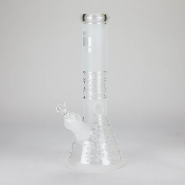 O 12" Frosted glass beaker water bong