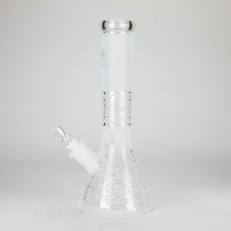 O 12" Frosted glass beaker water bong