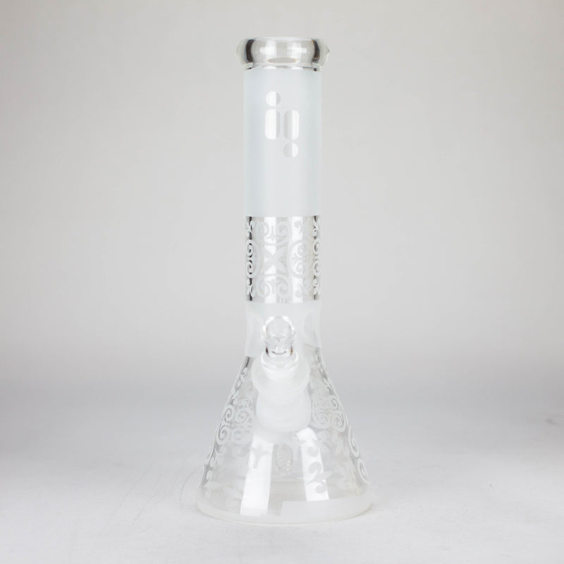 O 12" Frosted glass beaker water bong