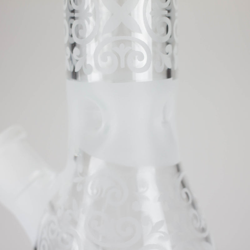 O 12" Frosted glass beaker water bong