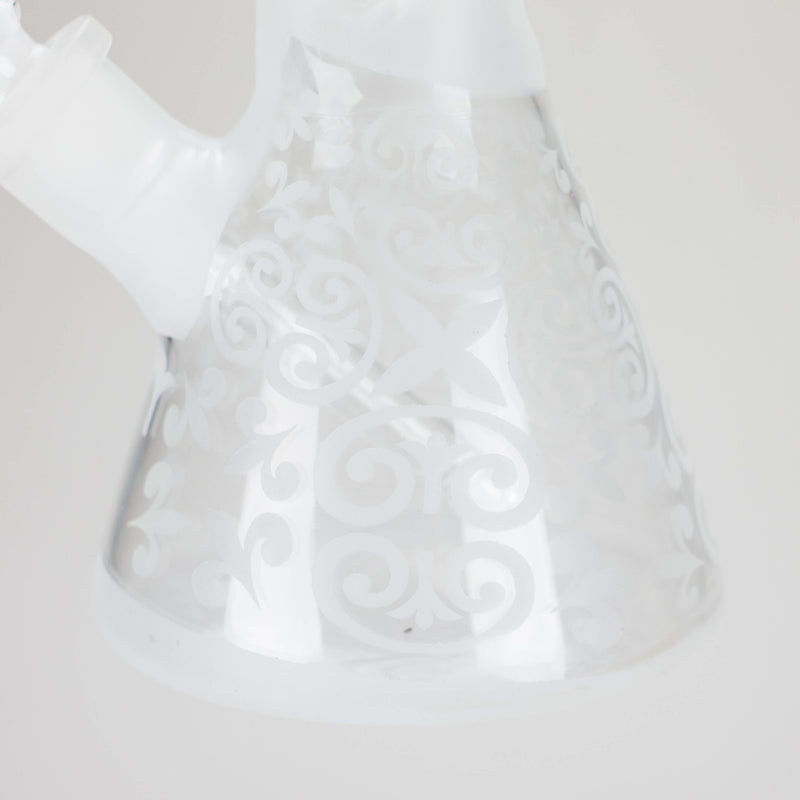 O 12" Frosted glass beaker water bong