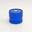 4 Parts 63*51mm New Teeth Aluminum Grinder-Assorted Color Regular Grinder Super Supplys Inc Blue