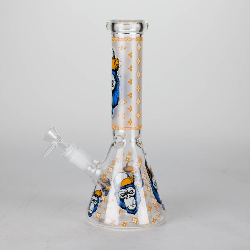 O 10" Gorilla Designs Glow In The Dark beaker bong In the Box [PIP302]