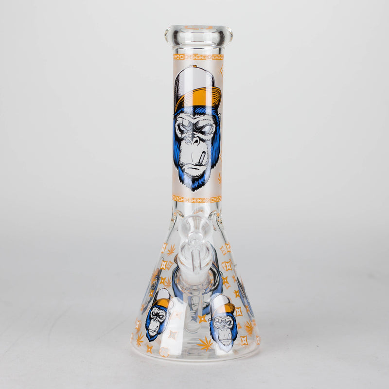 O 10" Gorilla Designs Glow In The Dark beaker bong In the Box [PIP302]