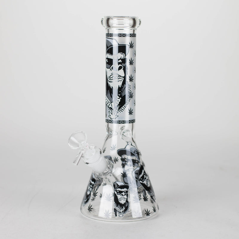 O 10" Gorilla Designs Glow In The Dark beaker bong In the Box [PIP302]