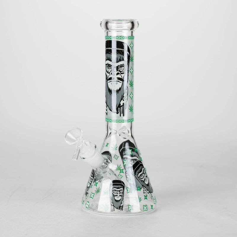 O 10" Gorilla Designs Glow In The Dark beaker bong In the Box [PIP302]