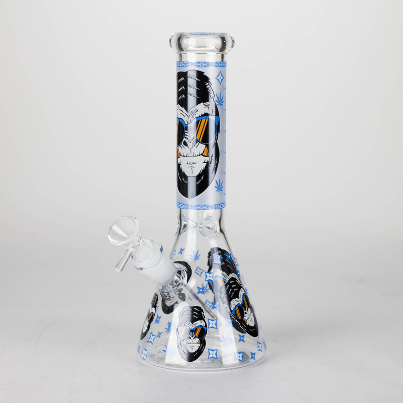 O 10" Gorilla Designs Glow In The Dark beaker bong In the Box [PIP302]