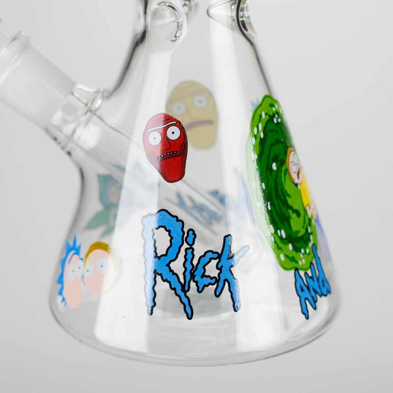 O 10" Cartoon Designs Glow In The Dark beaker bong In the Box [PIP302]