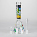10" Cartoon Designs Glow In The Dark beaker bong In the Box [PIP302] Glass Bong NIBO Distribution