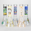 10" Cartoon Designs Glow In The Dark beaker bong In the Box [PIP302] Glass Bong NIBO Distribution