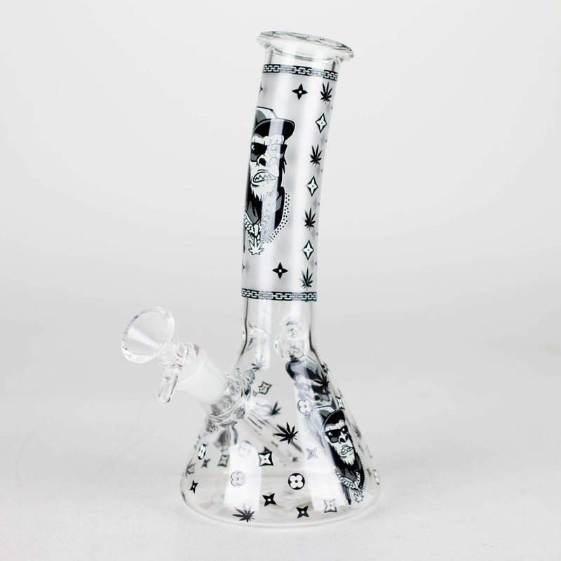 O 8.5" Gorilla Designs Glow In The Dark beaker bong In the Box [PIP301]