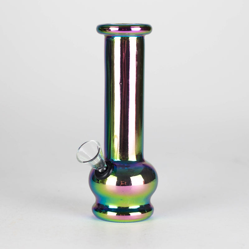 O 6" Glass Mini Bong Rainbow Long Neck Shaped [JBLMIN-02-4]