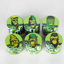 4 Part Grinder Hybrid, Rolling Stars Green Color, Printed Design [GRS-H6915] Display Pack Canadian Distributor