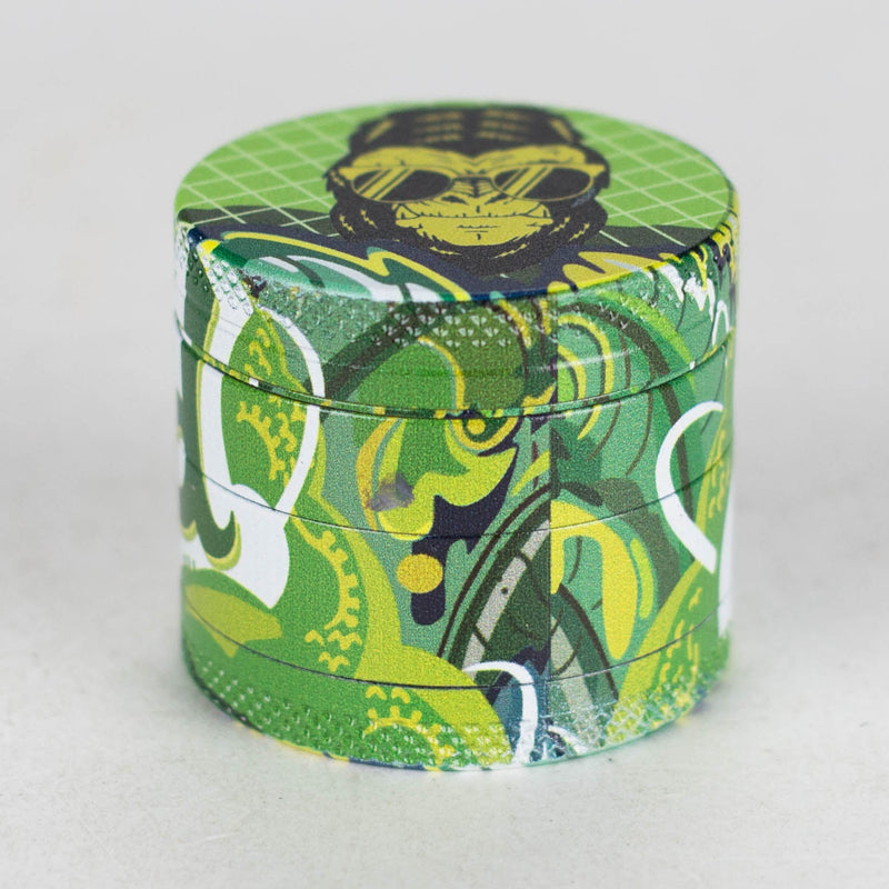 O 4 Part Grinder Hybrid, Rolling Stars Green Color, Printed Design [GRS-H6915]