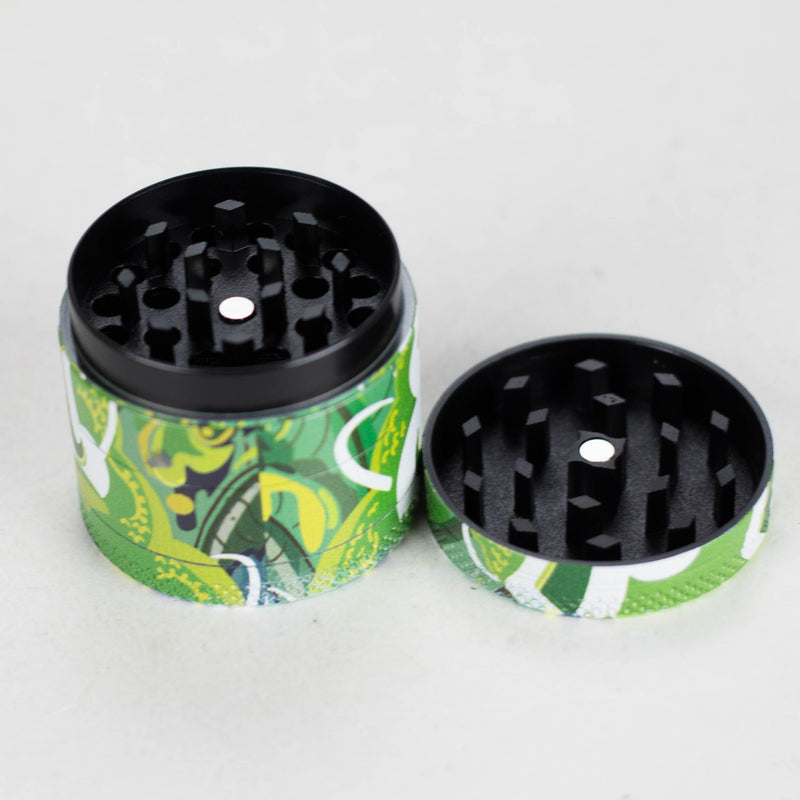 O 4 Part Grinder Hybrid, Rolling Stars Green Color, Printed Design [GRS-H6915]