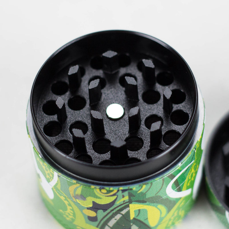 O 4 Part Grinder Hybrid, Rolling Stars Green Color, Printed Design [GRS-H6915]