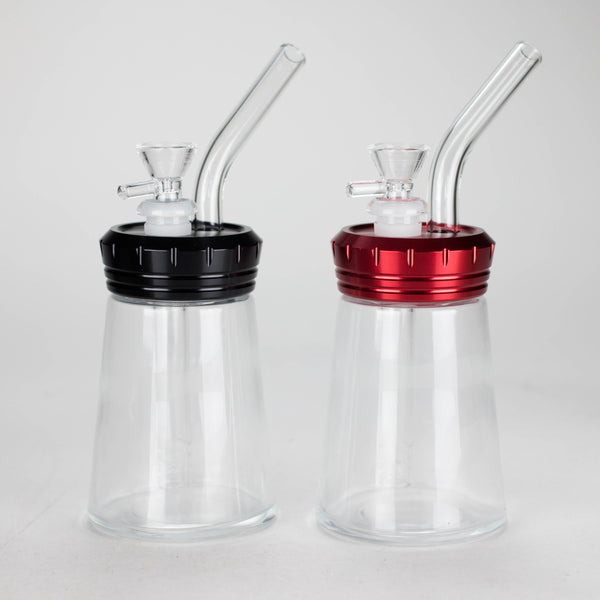 O 6" Glass Bong with Aluminium Cap [YD2092]