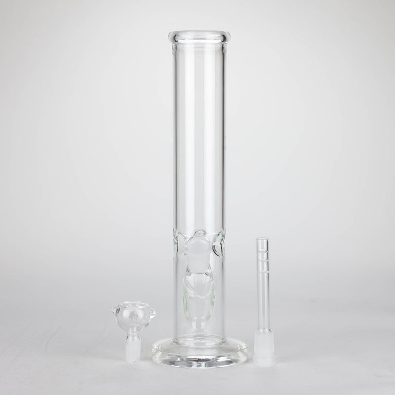 O 12" Clear Straight Tube Bong