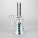 8" Assorted color tube glass bong with caterpilar diffuser Glass Bong Bongzie Smokes