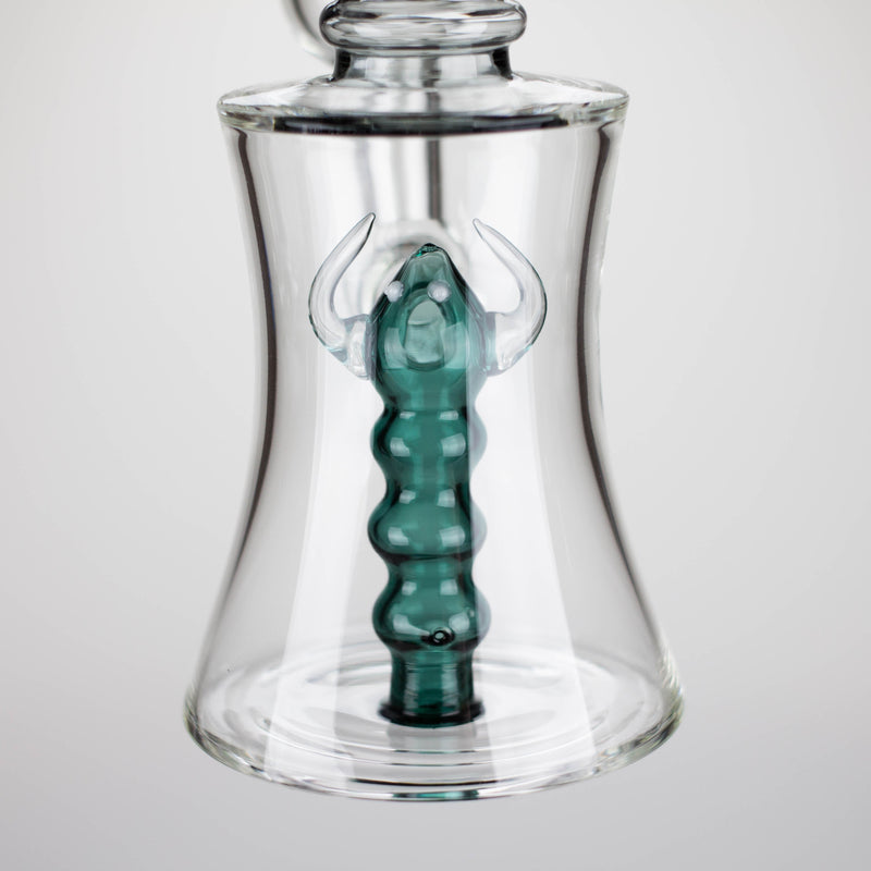 O 8" Assorted color tube glass bong with caterpilar diffuser