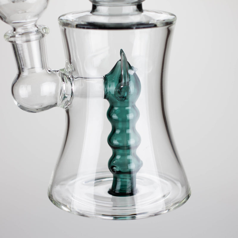 O 8" Assorted color tube glass bong with caterpilar diffuser