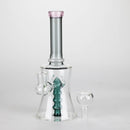 8" Assorted color tube glass bong with caterpilar diffuser Glass Bong Bongzie Smokes